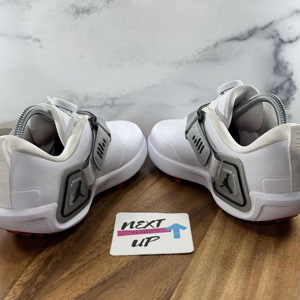 Men 7.5 fits Women 9-Air Jordan Air Rev White Metallic Golf Shoes BOA FV6338-200